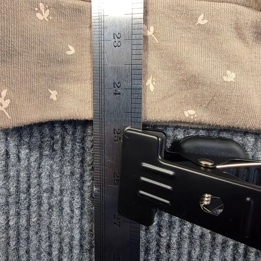 LC‎ Lauren Conrad Ruffle Sweatshirt Floral Print Pullover Taupe M